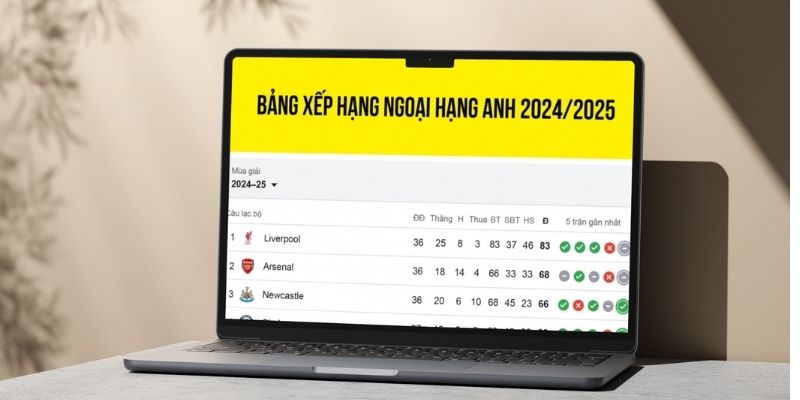 Bảng xếp hạng sẽ phản ánh được phong độ thi đấu của các đội bóng