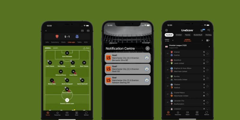 Livescore theo dõi bóng đá mọi lúc mọi nơi